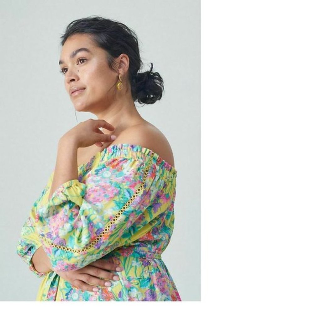 ANTHROPOLOGIE Eliora Off-The-Shoulder Maxi DRESS - Picture 5 of 15